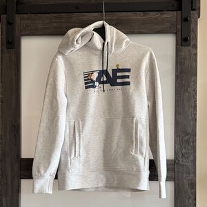 American Eagle Outfitters Light Gray Hooded Sweater